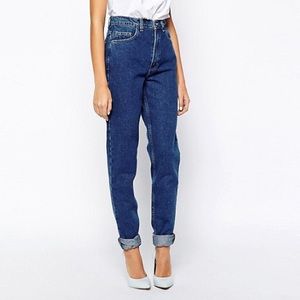 American Apparel Dark Wash Mom Jeans